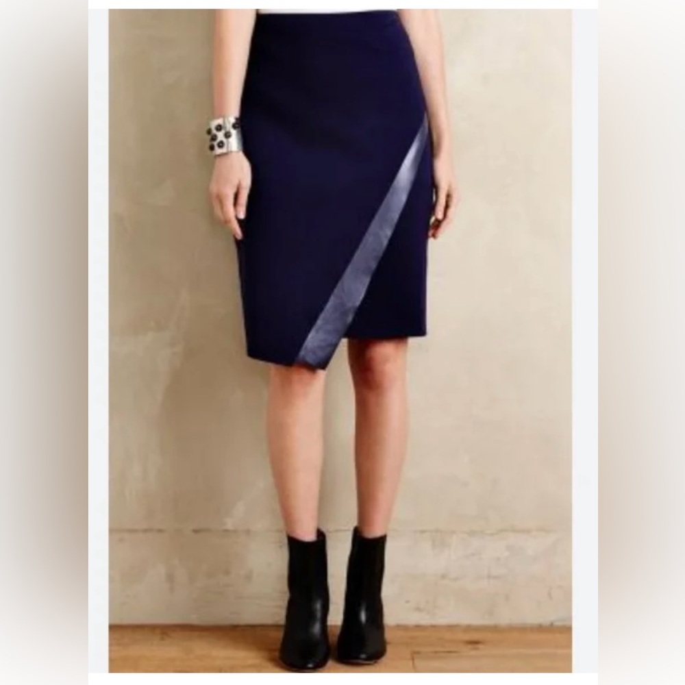 Bailey 44 Navy Astin Wrap Skirt- NWT